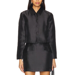 Amanda Uprichard 'Verity' Black Polyester Jacket Size M
